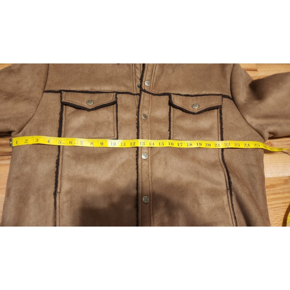Legendary Whitetails Mens Brown Faux Microsuede Western Yellowstone Jacket L - Picture 8 of 10
